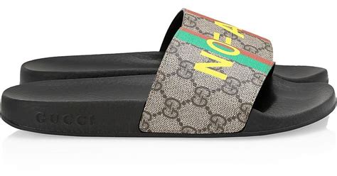 gucci pursuit slides fake|saks fifth avenue gucci slides.